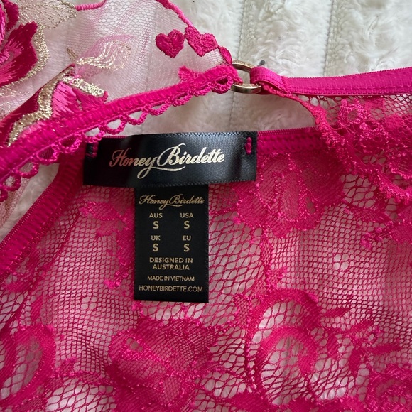 Honey Birdette Pink Floral Bra Set - Picture 4 of 6